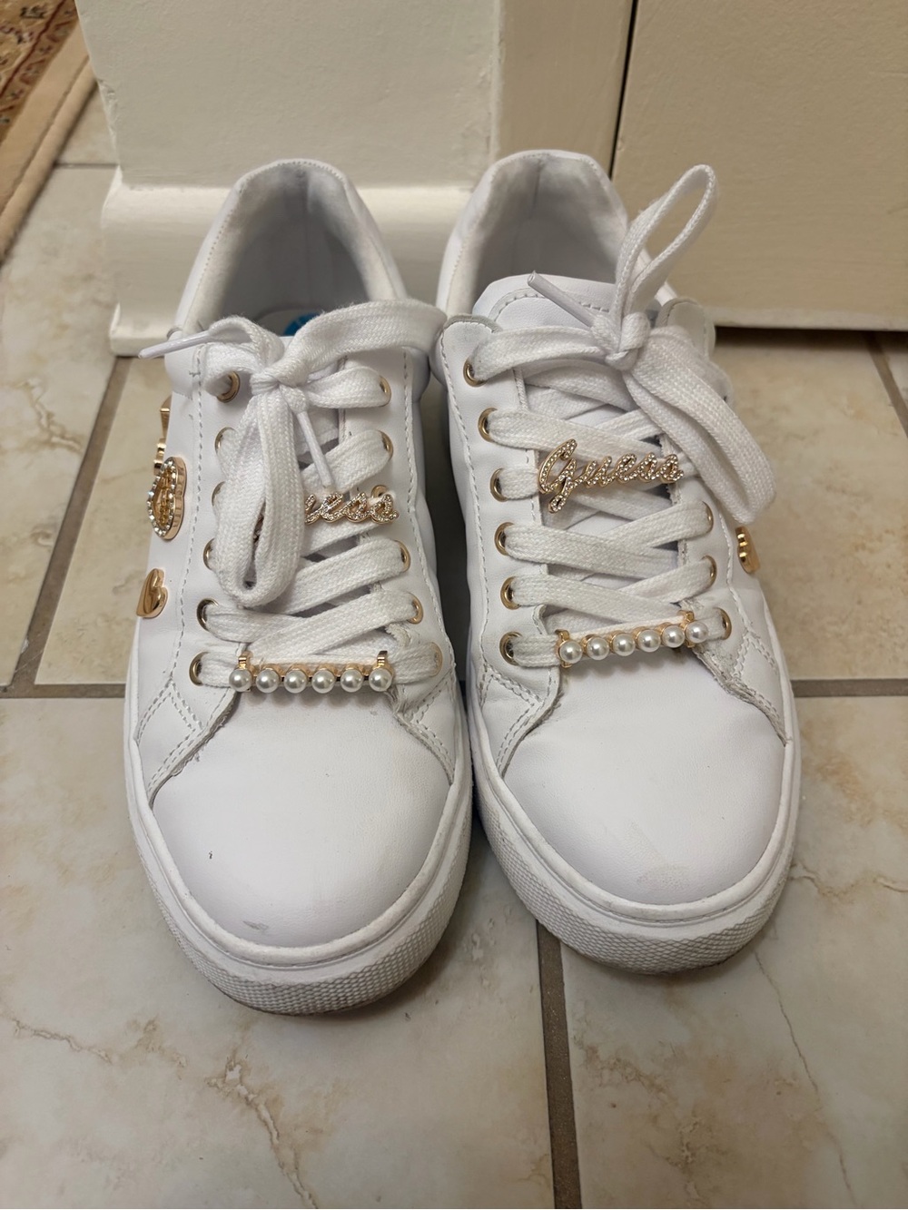 Guess Sneakers with Gold Charms - Picture 3 of 6
